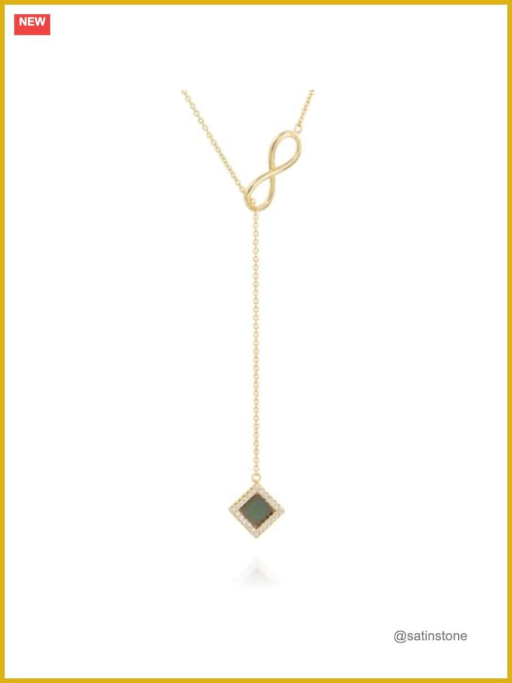 Nano Bible Chip Infinity Necklace 18K Gold Plated Stainless Steel Religious